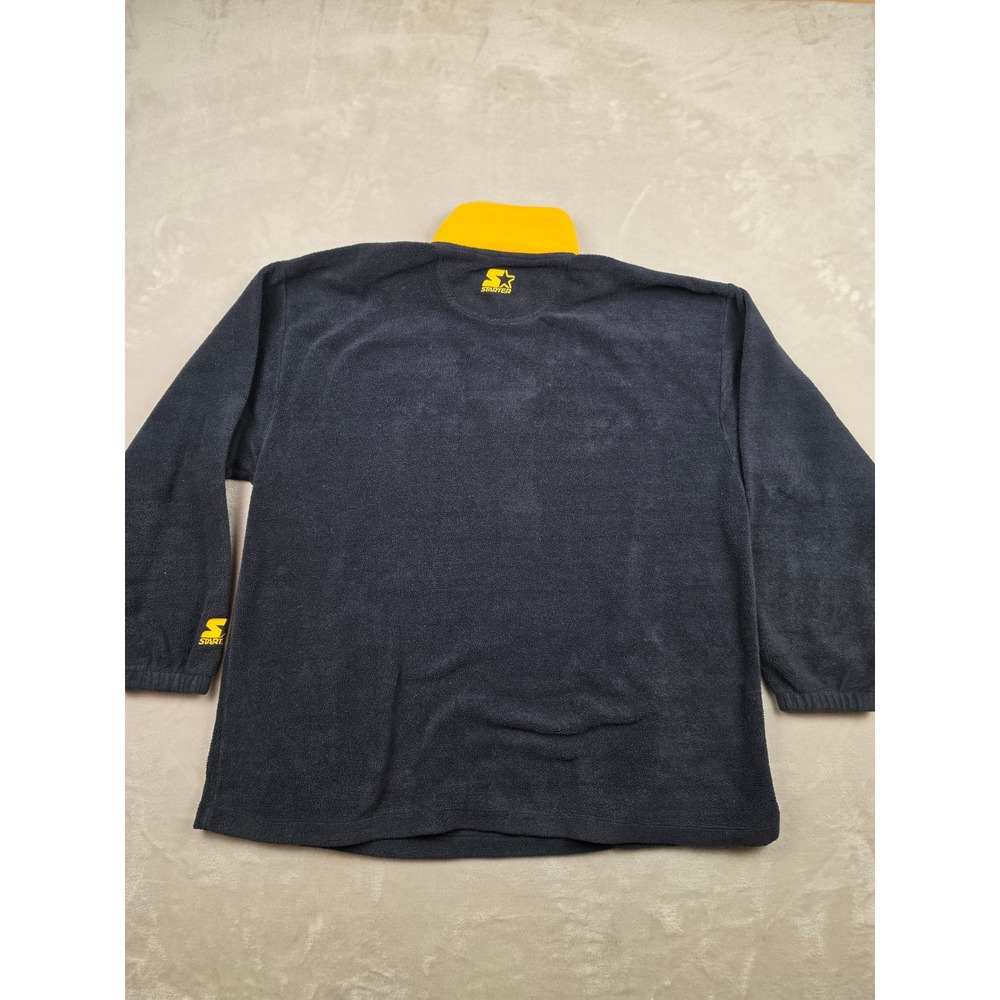 Vintage Starter Pittsburgh Steelers Quarter Zip Fleece Mens XL Black NFL - Picture 8 of 9